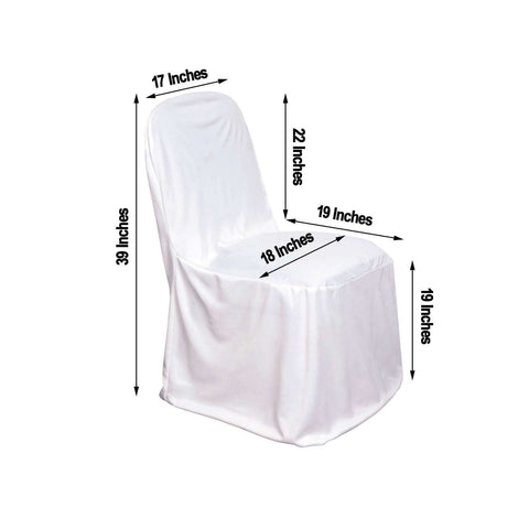 Scuba Stretch Chair Cover White for Banquet Chairs Slim Fit Design - Wrinkle Free and Durable Slipcover for Hotels, Parties & Ceremonies