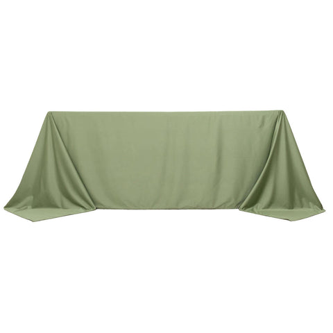 Scuba Rectangular 90"x132" Tablecloth Dusty Sage Green - Wrinkle Free, Stain Resistant & Seamless Table Cover