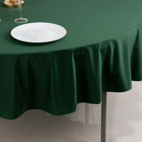 Scuba Round 90" Tablecloth Hunter Emerald Green - Wrinkle Free & Stain Resistant Table Cover