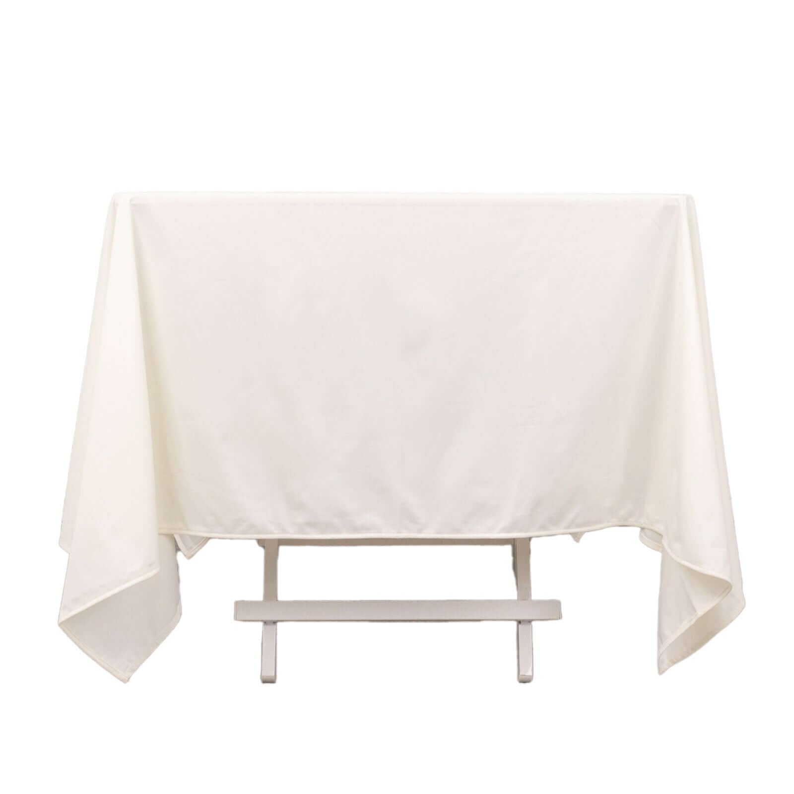 Scuba Square 70"x70" Tablecloth Ivory - Wrinkle Free & Stain Resistant Table Cover