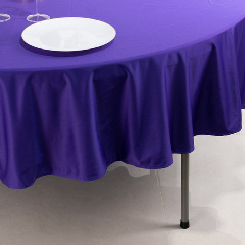 Scuba Round 90" Tablecloth Purple - Wrinkle Free & Stain Resistant Table Cover