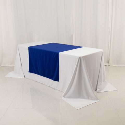Scuba Polyester 36"x72" Wide Table Runner Royal Blue - Wrinkle-Free Trade Show Table Linen