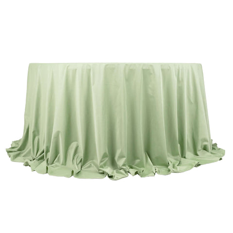 Scuba Round 132" Tablecloth Sage Green - Wrinkle Free & Stain Resistant Seamless Table Cover