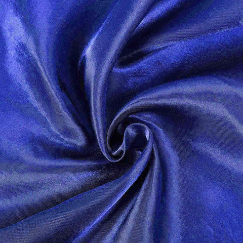 Satin 108" Round Tablecloth Royal Blue - Smooth and Lustrous Table Cover
