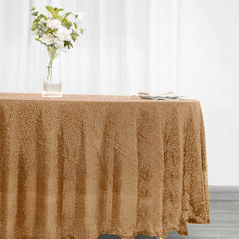 Sequin 108" Round Tablecloth Gold - Glittering Finish for Glamorous Events