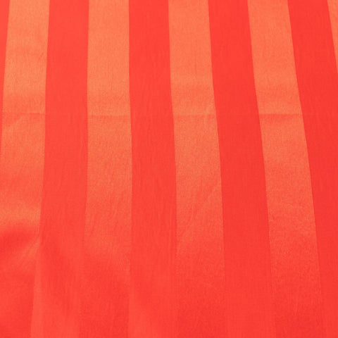 Satin Striped 90"x132" Rectangular Tablecloth Red - Seamless Silky Smooth Table Cover