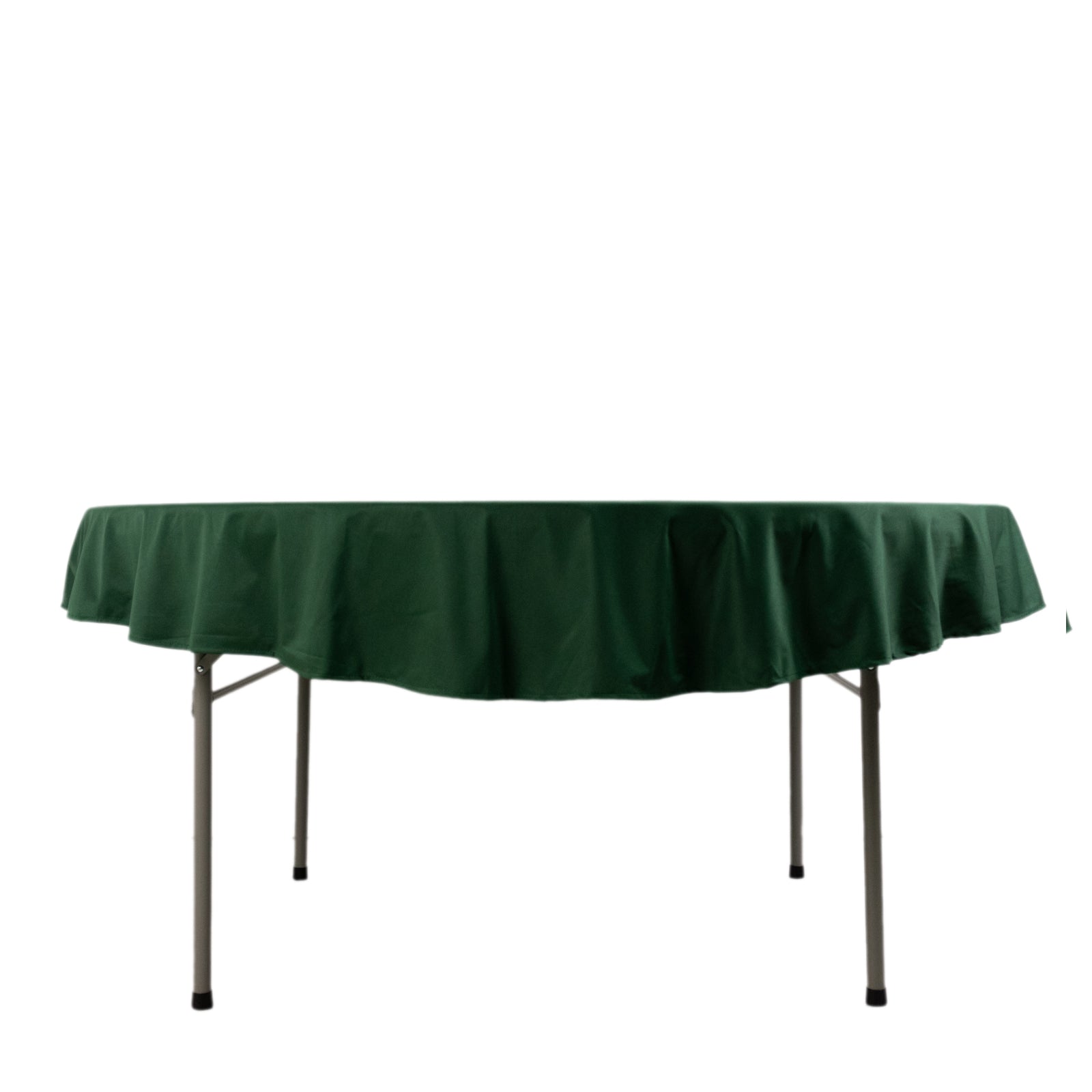 Scuba Round 70" Tablecloth Hunter Emerald Green - Wrinkle Free & Stain Resistant Table Cover