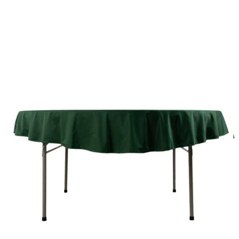 Scuba Round 70" Tablecloth Hunter Emerald Green - Wrinkle Free & Stain Resistant Table Cover
