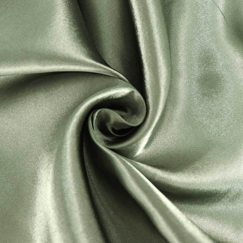 Satin 120" Round Tablecloth Dusty Sage Green - Stylish Seamless Table Cover