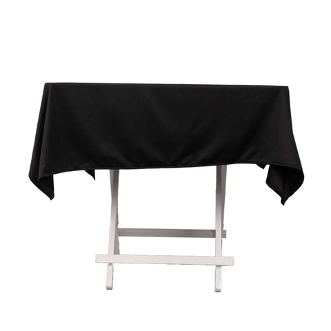 Scuba Square 54"x54" Tablecloth Black - Wrinkle Free & Stain Resistant Table Cover