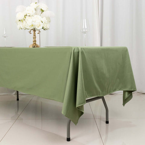 Scuba Rectangular 60"x102" Tablecloth Dusty Sage Green - Wrinkle Free & Stain Resistant Table Cover