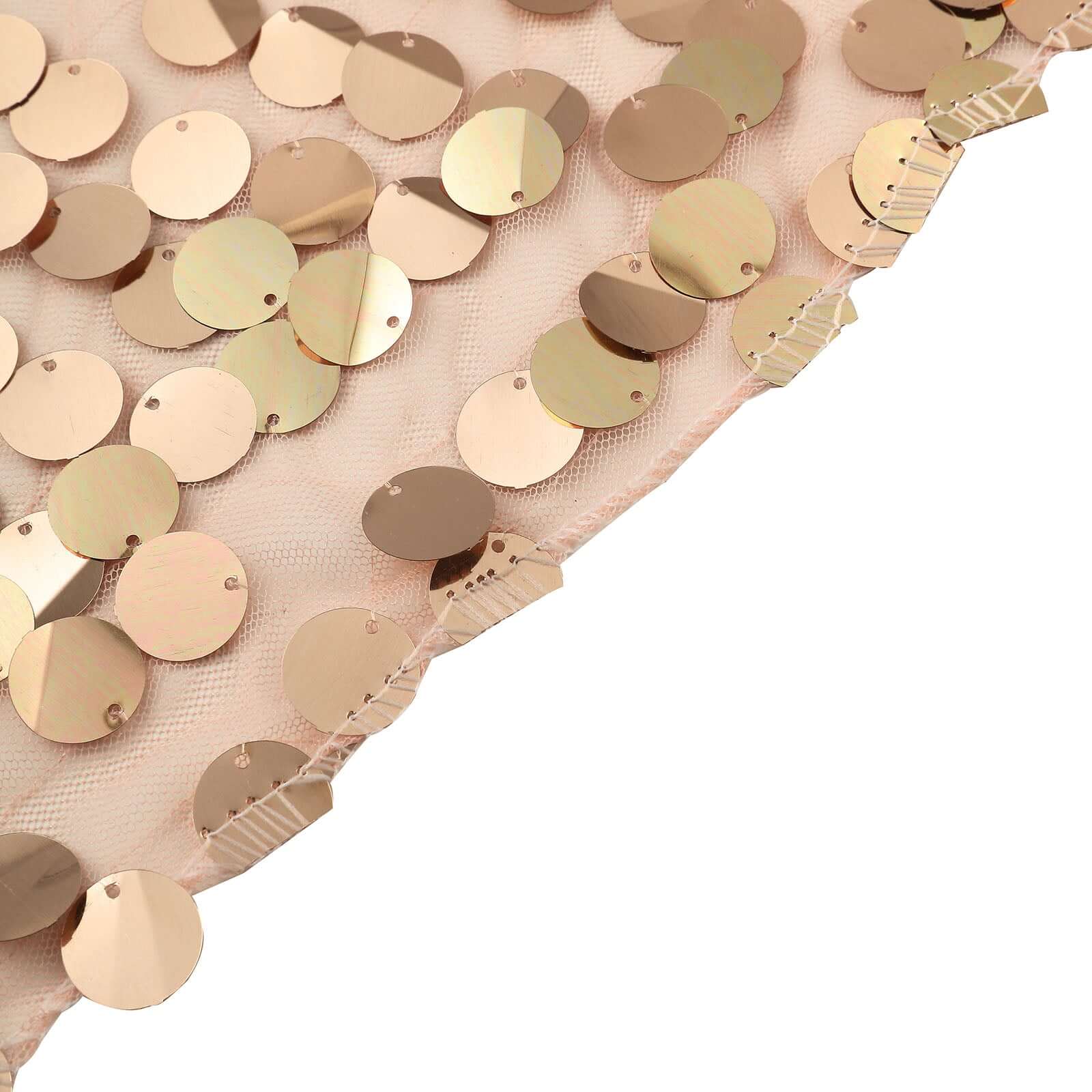 Sequin Chair Slipcover Big Payette Design for Chiavari Chairs Rose Gold - Glittering Chair Back Cover