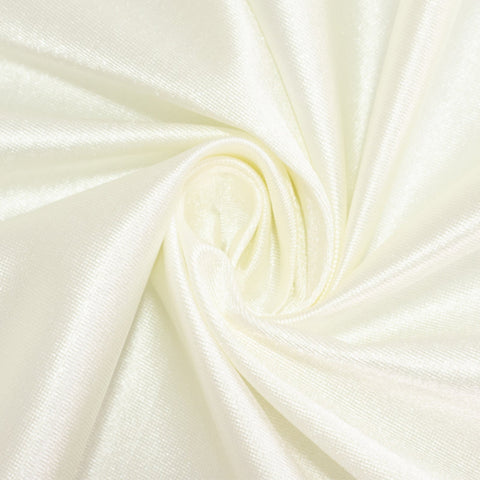 Scuba Round 132" Tablecloth Shimmering Pearl White - Wrinkle Free, Stain Resistant & Seamless Table Cover