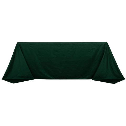 Scuba Rectangular 90"x132" Tablecloth Hunter Emerald Green - Wrinkle Free, Stain Resistant & Seamless Table Cover
