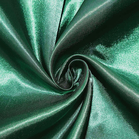 Satin 120" Round Tablecloth Hunter Emerald Green - Stylish Seamless Table Cover