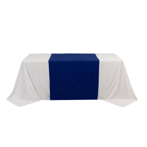 Scuba Polyester 36"x72" Wide Table Runner Royal Blue - Wrinkle-Free Trade Show Table Linen