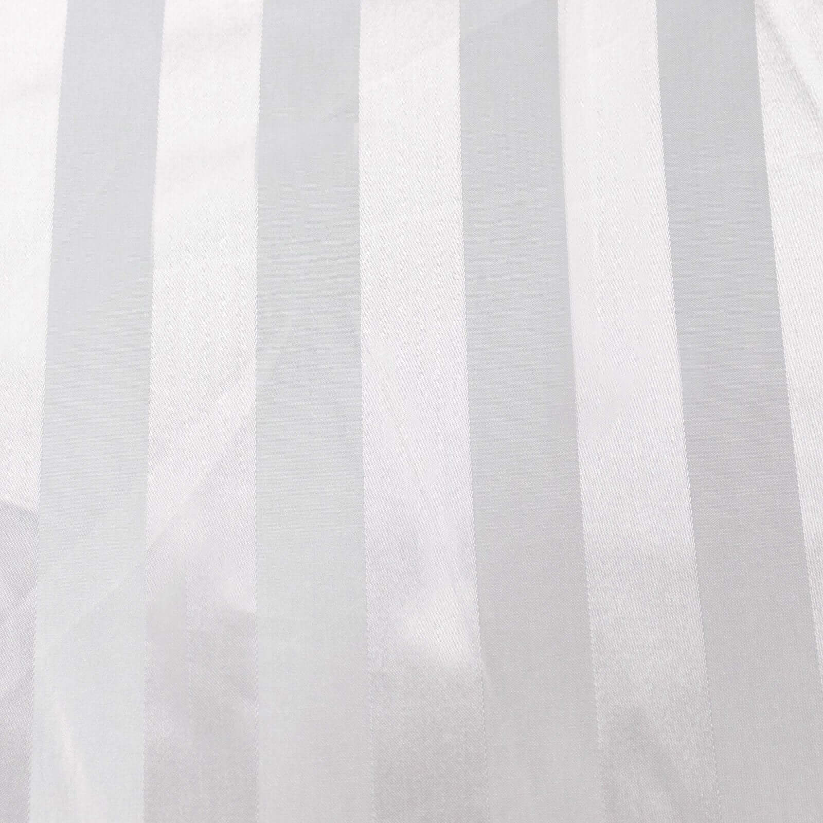 Satin 12"x108" Table Runner Silver Stripe - Stripe Table Decor