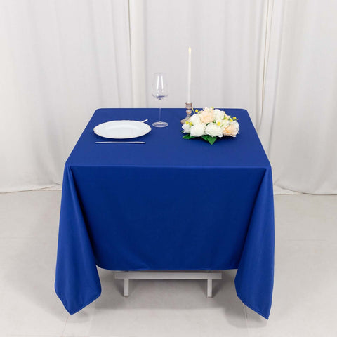 Scuba Square 70"x70" Tablecloth Royal Blue - Wrinkle Free & Stain Resistant Table Cover
