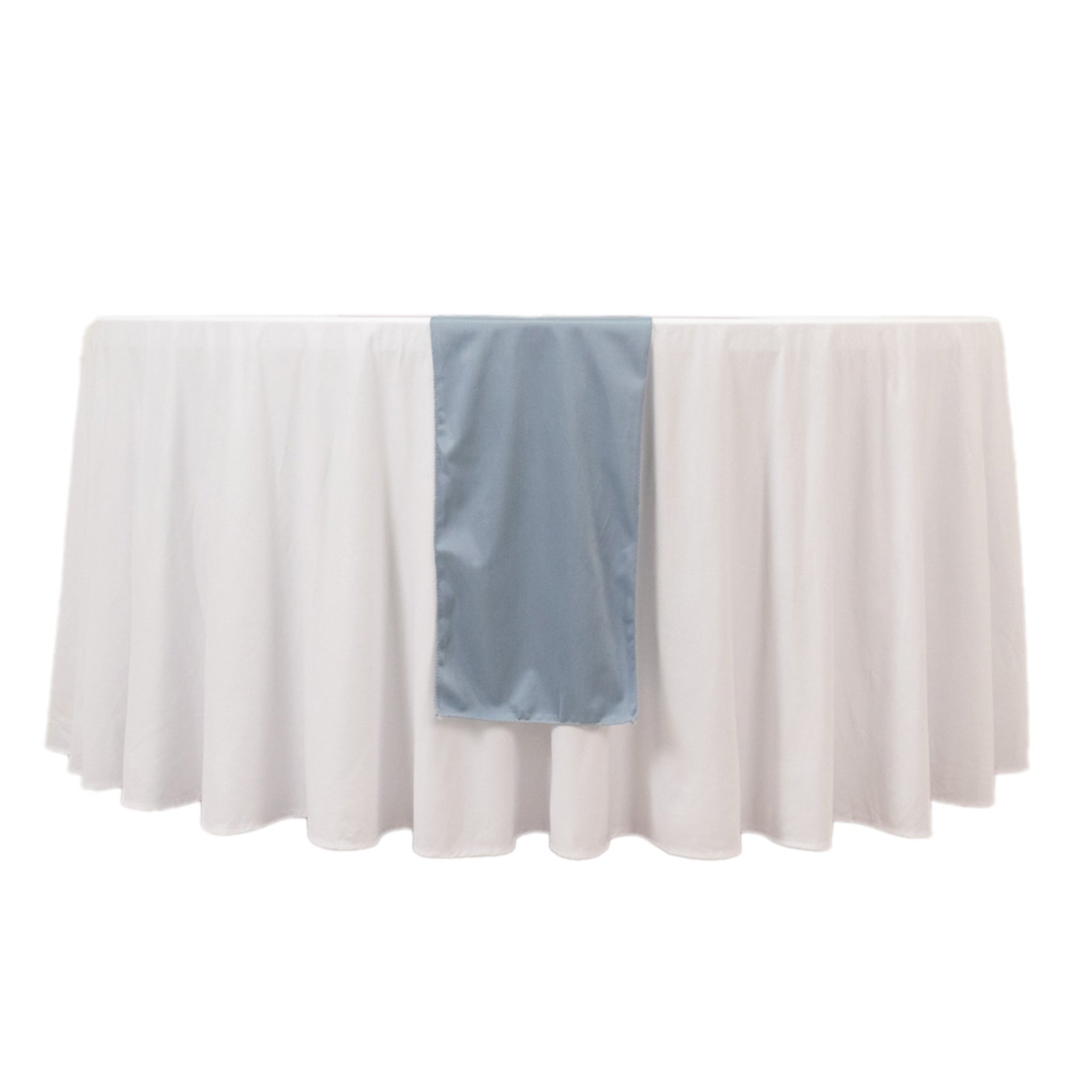 Scuba Polyester 12"x108" Table Runner Dusty Blue - Wrinkle-Free Table Linen