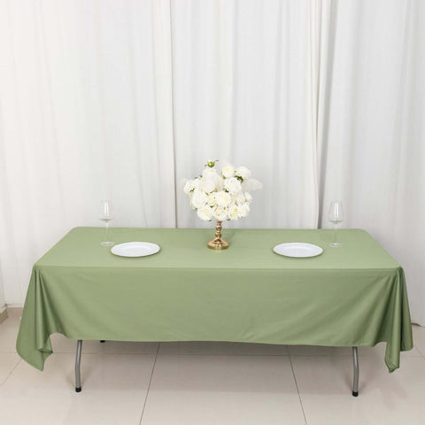Scuba Rectangular 60"x102" Tablecloth Dusty Sage Green - Wrinkle Free & Stain Resistant Table Cover