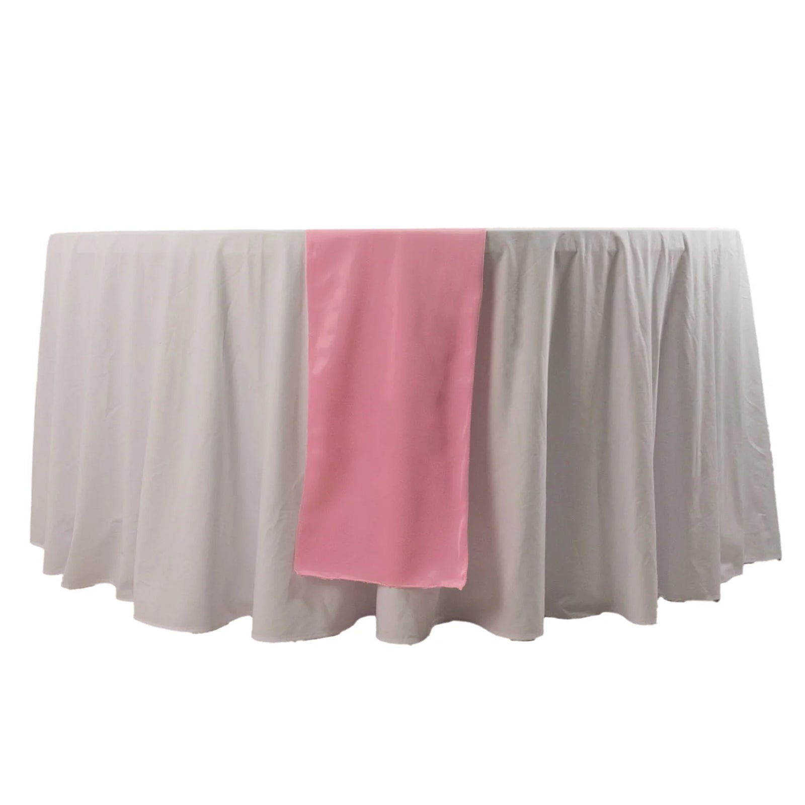 Scuba Polyester 12"x108" Table Runner Pink - Wrinkle-Free Table Linen
