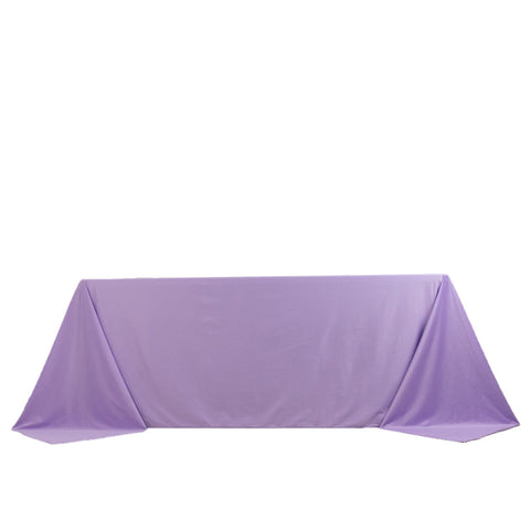 Scuba Rectangular 90"x132" Tablecloth Lavender Lilac - Wrinkle Free, Stain Resistant & Seamless Table Cover