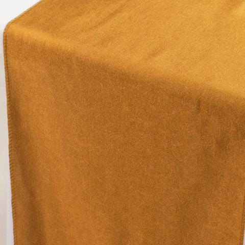Scuba Polyester 12"x108" Table Runner Shimmer Gold - Wrinkle-Free Table Linen for Events and Banquets