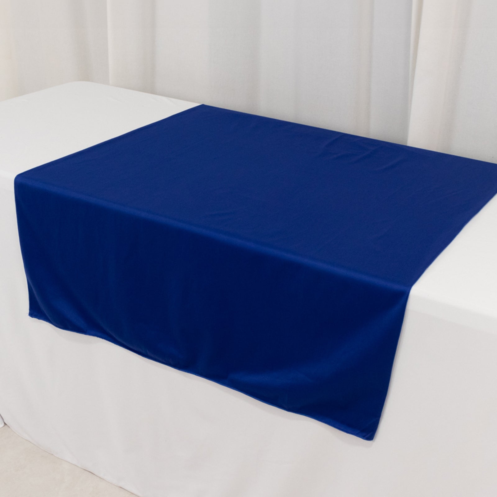 Scuba Polyester 36"x72" Wide Table Runner Royal Blue - Wrinkle-Free Trade Show Table Linen