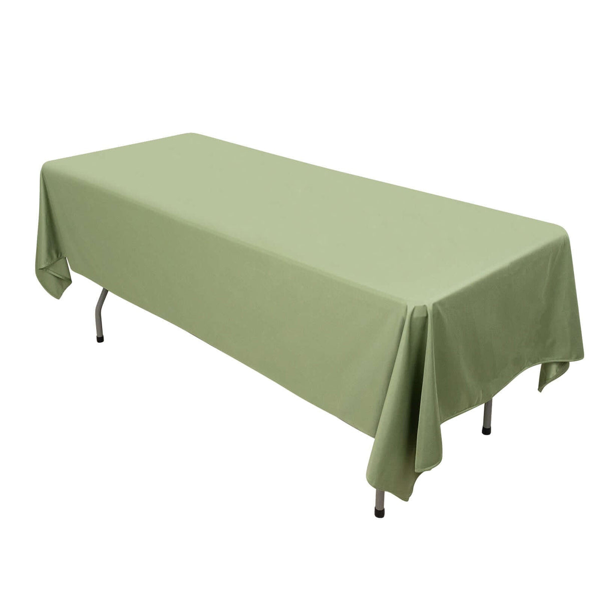 Scuba Rectangular 60"x102" Tablecloth Dusty Sage Green - Wrinkle Free & Stain Resistant Table Cover