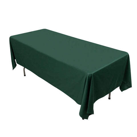 Scuba Rectangular 60"x102" Tablecloth Hunter Emerald Green - Wrinkle Free & Stain Resistant Table Cover