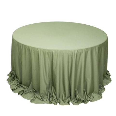 Scuba Round 132" Tablecloth Dusty Sage Green - Wrinkle Free & Stain Resistant Seamless Table Cover