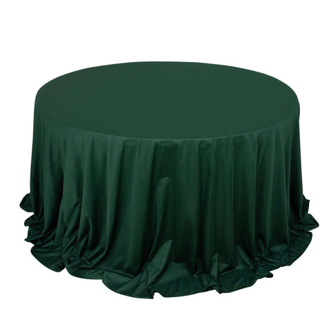 Scuba Round 132" Tablecloth Hunter Emerald Green - Wrinkle Free & Stain Resistant Seamless Table Cover