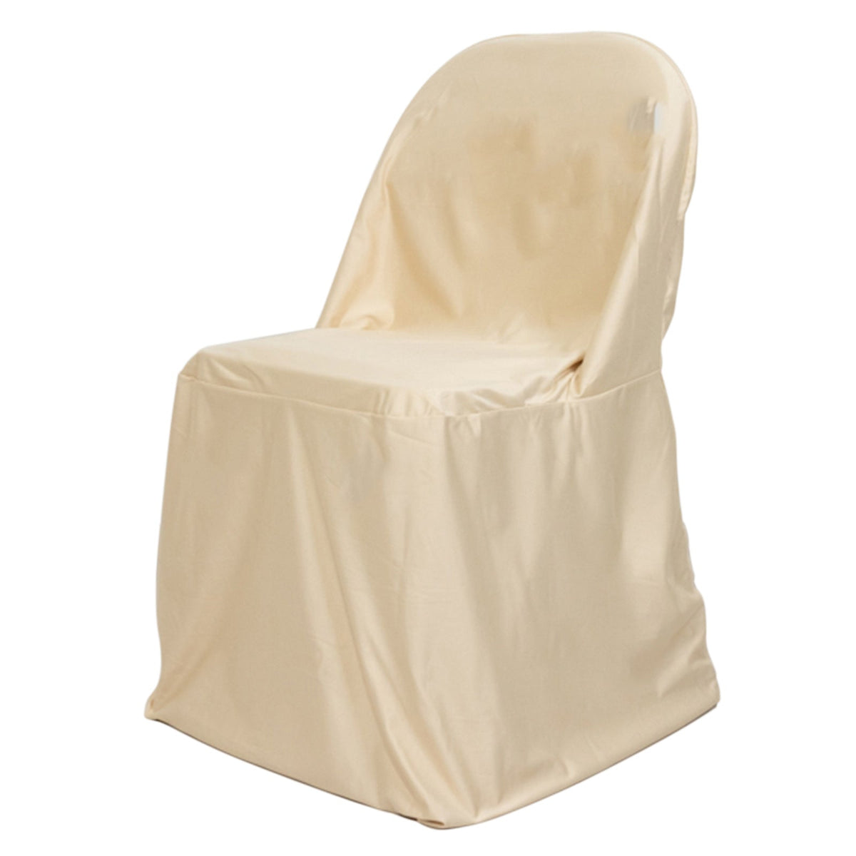 Scuba Stretch Folding Chair Cover Beige - Wrinkle Free & Durable Slipcover