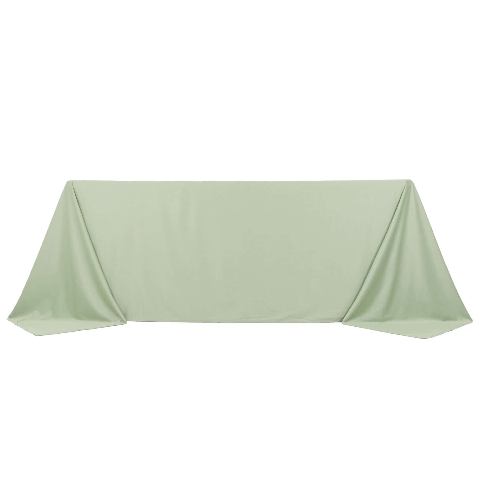 Scuba Rectangular 90"x132" Tablecloth Sage Green - Wrinkle Free, Stain Resistant & Seamless Table Cover
