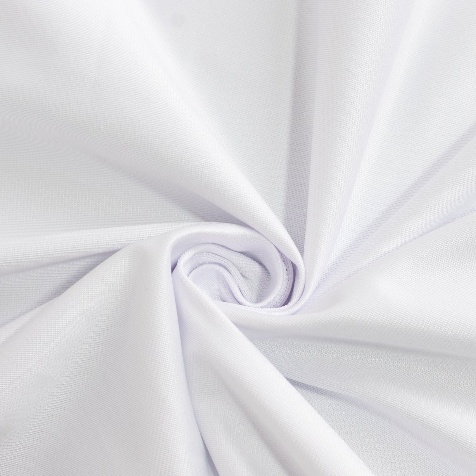 Scuba Round 90" Tablecloth White - Wrinkle Free & Stain Resistant Table Cover for Weddings and Banquets