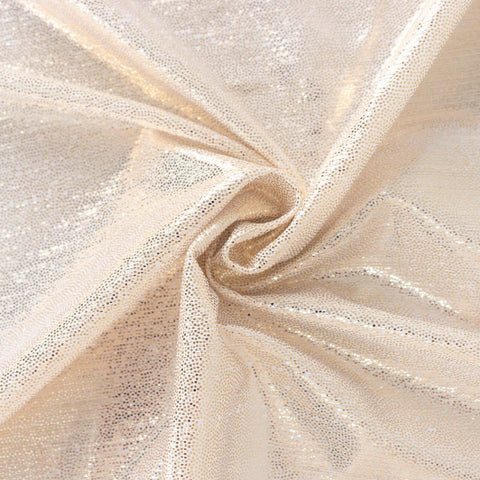 Sequin Dots Polyester 60"x126" Rectangle Tablecloth Shimmering Beige - Wrinkle Free & Sparkling Table Cover