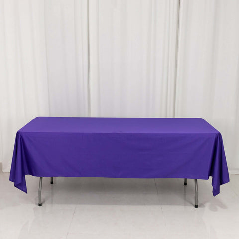 Scuba Rectangular 60"x102" Tablecloth Purple - Wrinkle Free & Stain Resistant Table Cover