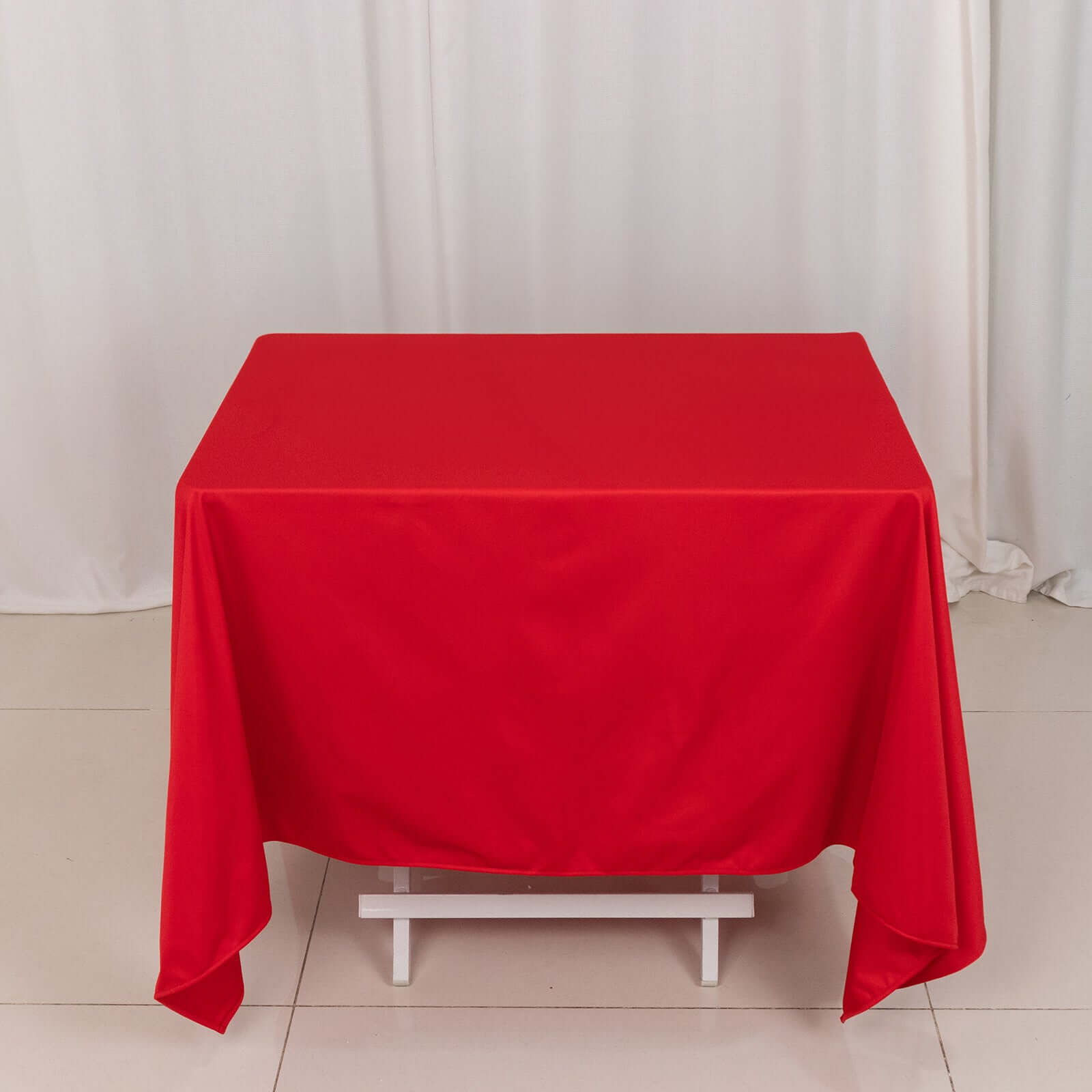 Scuba Square 70"x70" Tablecloth Red - Wrinkle Free & Stain Resistant Table Cover