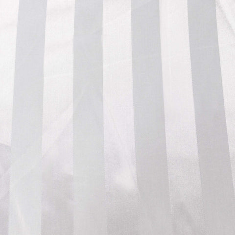 Satin Striped 90"x132" Rectangular Tablecloth Silver - Seamless Silky Smooth Table Cover