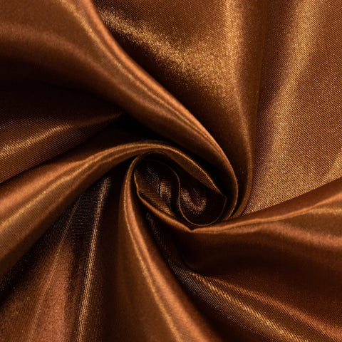 Satin 132" Round Tablecloth Cinnamon Brown - Stylish Seamless Table Cover