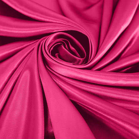 Satin 120" Round Tablecloth Fuchsia - Stylish Seamless Table Cover