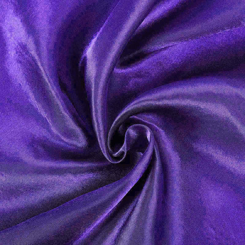 Satin 108" Round Tablecloth Purple - Smooth and Lustrous Table Cover