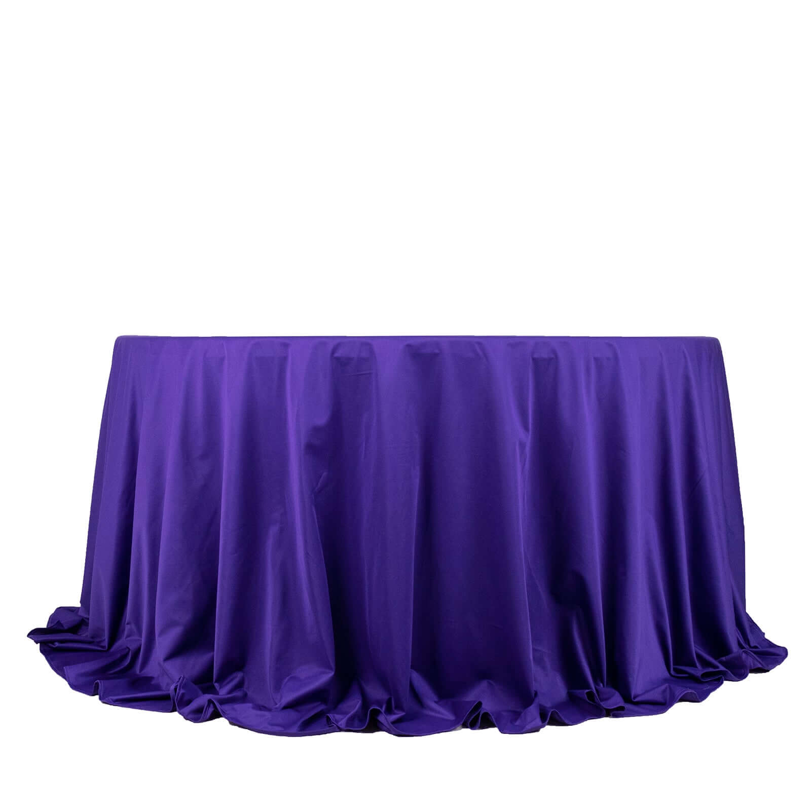 Scuba Round 132" Tablecloth Purple - Wrinkle Free & Stain Resistant Seamless Table Cover