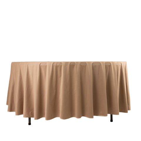 Scuba Round 108" Tablecloth Nude - Wrinkle Free & Stain Resistant Table Cover