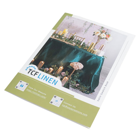 Satin Fabric Sample Book - 34 Colors, High-Quality Swatches for Upholstery, Sewing and Craft Projects