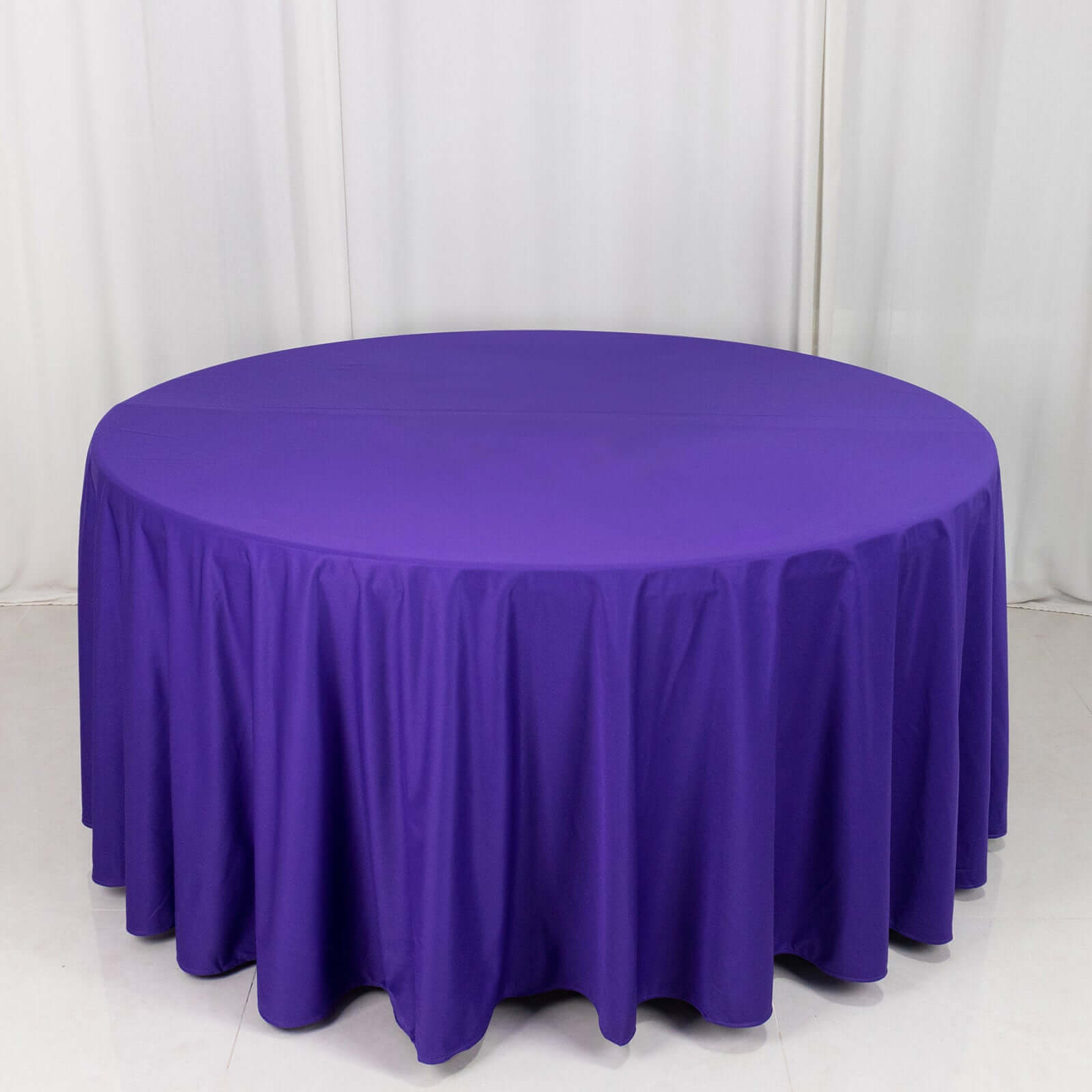Scuba Round 120" Tablecloth Purple - Wrinkle Free & Stain Resistant Seamless Table Cover
