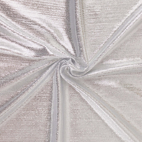 Sequin Dots Polyester Round 120" Tablecloth Shimmering Silver - Wrinkle Free & Sparkling Table Cover