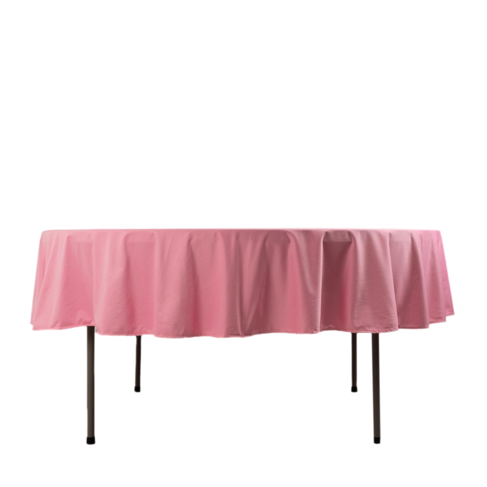 Scuba Round 90" Tablecloth Pink - Wrinkle Free & Stain Resistant Table Cover