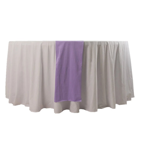 Scuba Polyester 12"x108" Table Runner Lavender Lilac - Wrinkle-Free Table Linen