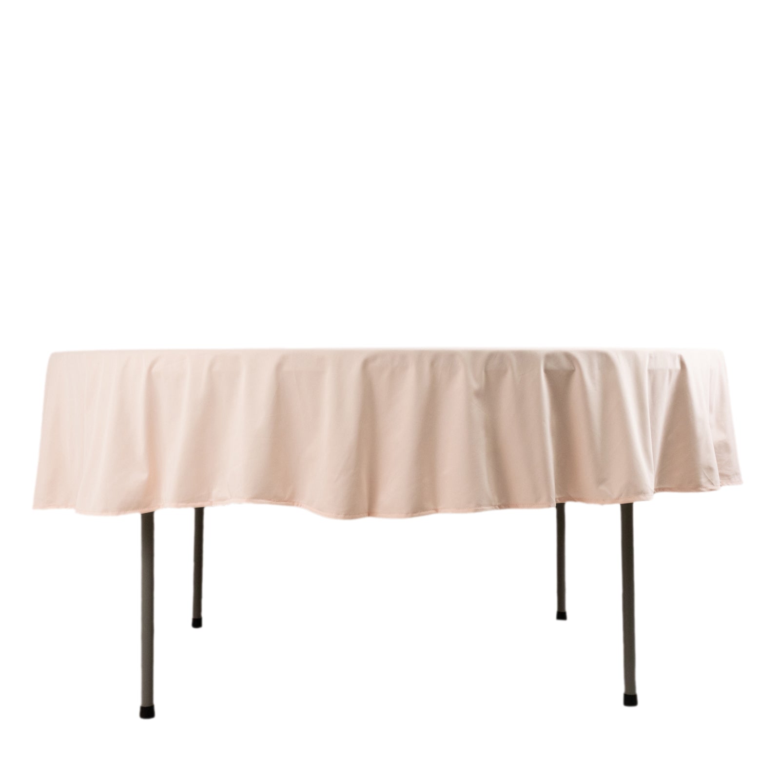 Scuba Round 90" Tablecloth Blush - Wrinkle Free & Stain Resistant Table Cover